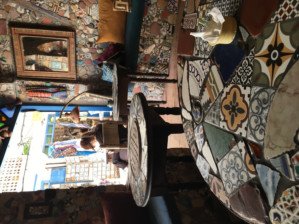 Essaouira mosaic cafe